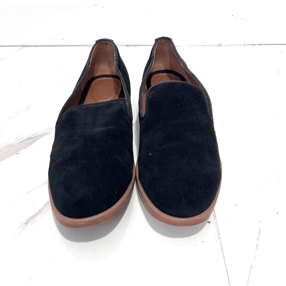 Franco Sarto Jeena Black Suede‎ Women's Loafers 7.5